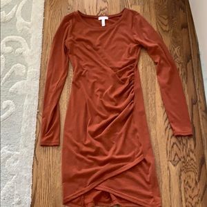 Leith Body Con Long Sleeve Ruched Dress Size S
